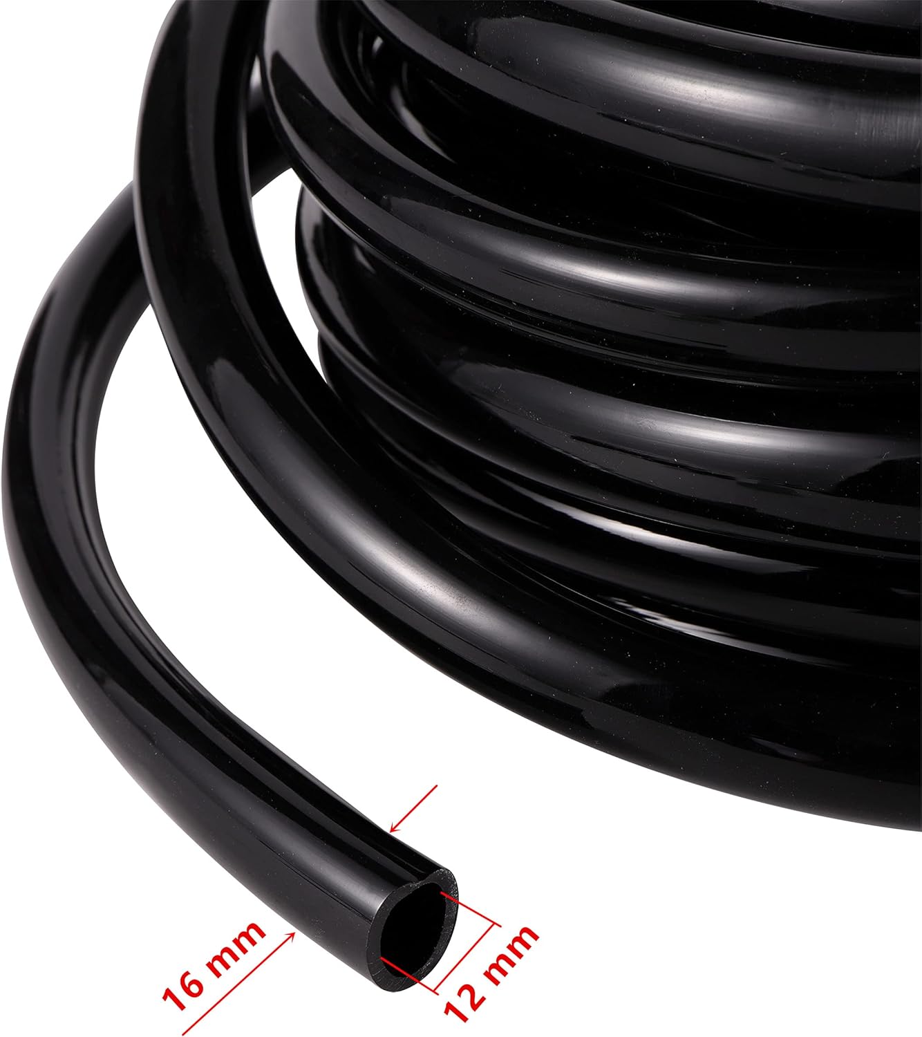 Alternative view of 52 FT 1/2u201DPVC Garden Irrigation Tubing Hose（OD:16mm,ID:12mm),1/2 inch Drip Irrigation Tubing Main Line Hose Tube with Drip Irrigation Fitting Connector for Garden Watering Drip Irrigation System