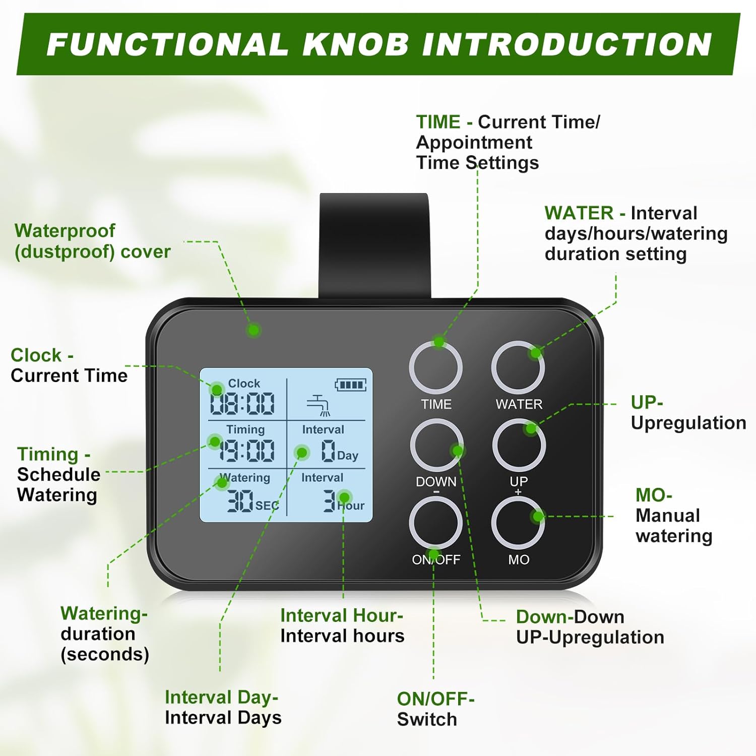 Alternative view of Automatic Plant Waterer Indoor: Drip Irrigation System with Large Display, Easy Programming, Vacation Plant Watering Devices for 15 Potted Plants, New Upgraded Christmas Tree Watering System