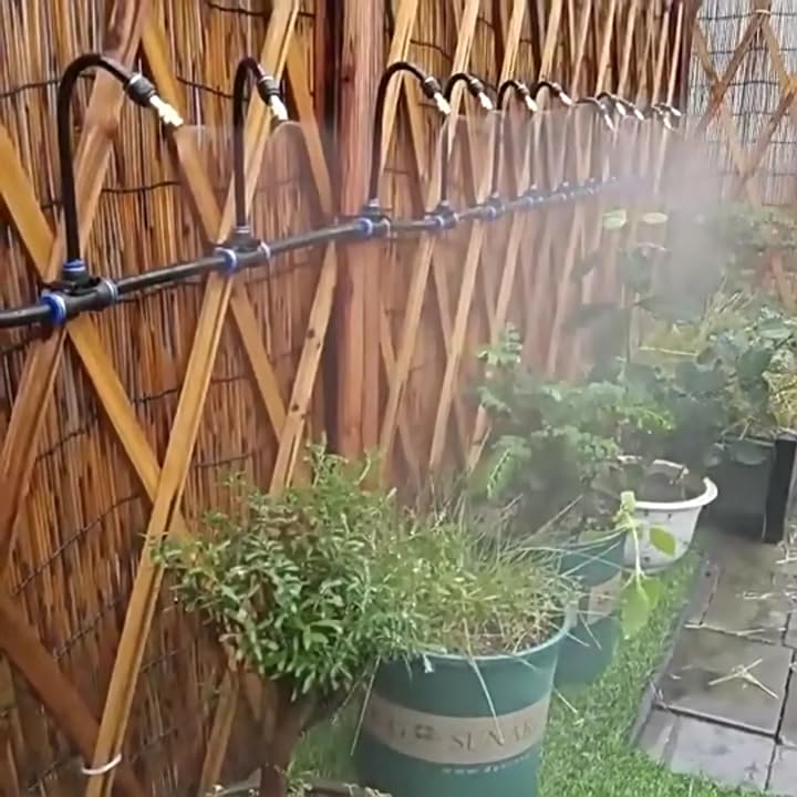 Alternative view of 360° Adjustable Drip Irrigation System Garden Watering Atomizing System with 10 Nozzles, 32.8FT Automatic Drip Sprinkler System for Greenhouse, Yard, Lawn, Plants, Garden, Raised Bed, 5/16 inch Hose