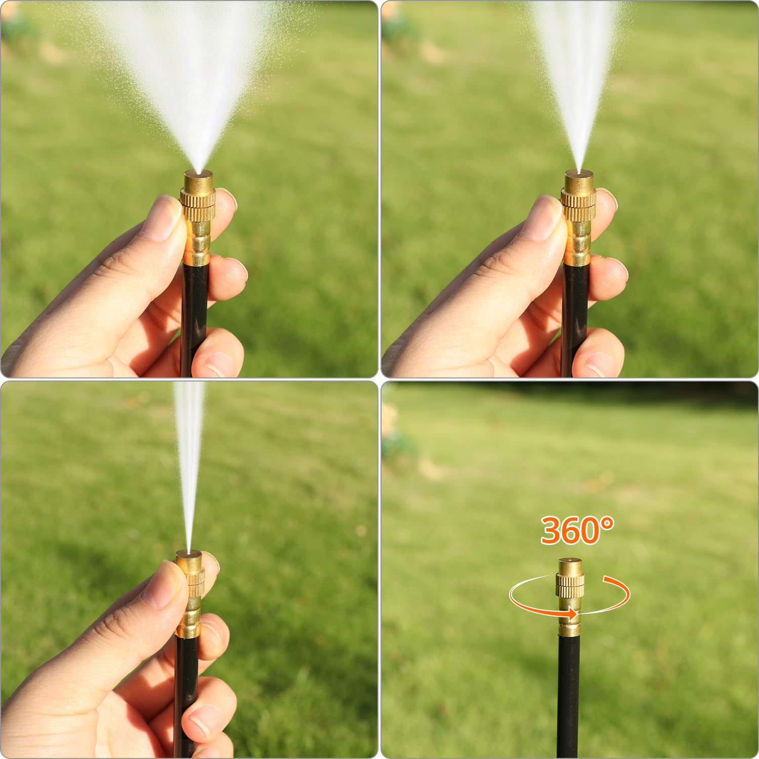 Alternative view of QWORK Drip Irrigation System, 49.21Ft Automatic Drip Irrigation Kit, Adjustable Garden Watering Misting System