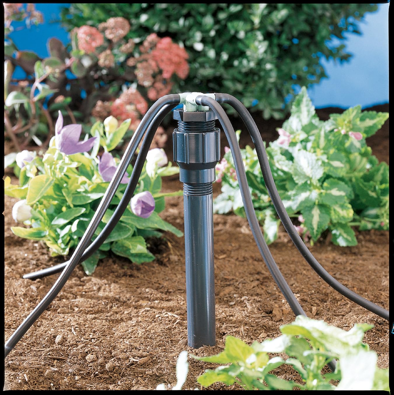 Orbit 6-Pack Drip Irrigation System 4-Port Watering Manifold, 1/4 Inch Dripper Tube, 61004D
