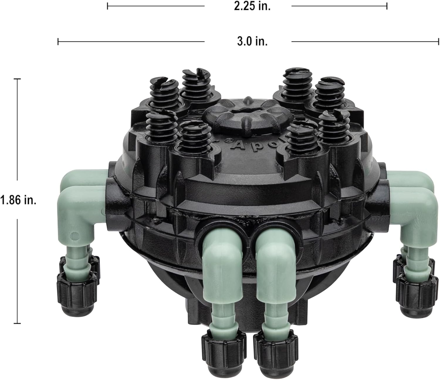 Orbit 2- Pack Adjustable Flow 8-Port Drip Irrigation Manifold for 1/4" Tube - 61008P