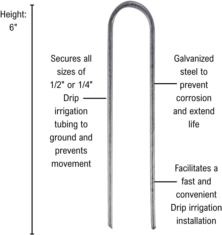 Alternative view of Rain Bird GS50/10PS Drip Irrigation 6" Galvanized Wire Stake for 1/2" Tubing, 10-Pack