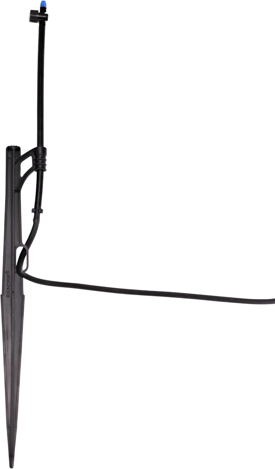 Alternative view of Raindrip 172CPUB, Adjustable Flow Micro Sprinkler Assembly, Half-Circle Pattern, Fan Spray, 1/4" Clamp N Pierce Inlet, Riser and 13" Stake, for Drip Irrigation Gardening Systems, Black/Blue(Pack of 1)