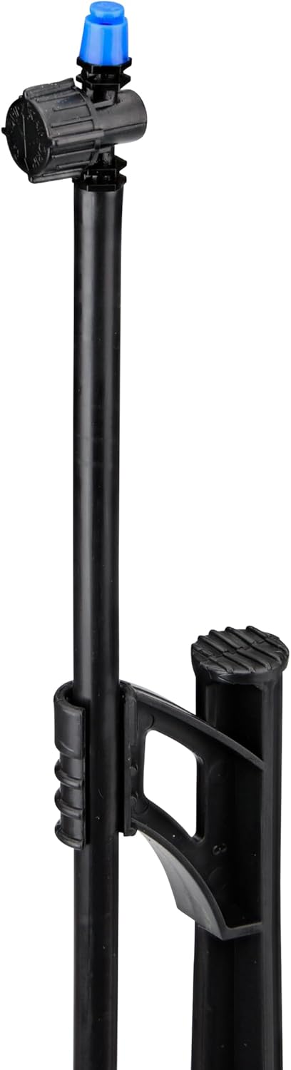 Raindrip 172CPUB, Adjustable Flow Micro Sprinkler Assembly, Half-Circle Pattern, Fan Spray, 1/4" Clamp N Pierce Inlet, Riser and 13" Stake, for Drip Irrigation Gardening Systems, Black/Blue(Pack of 1) - Image 3