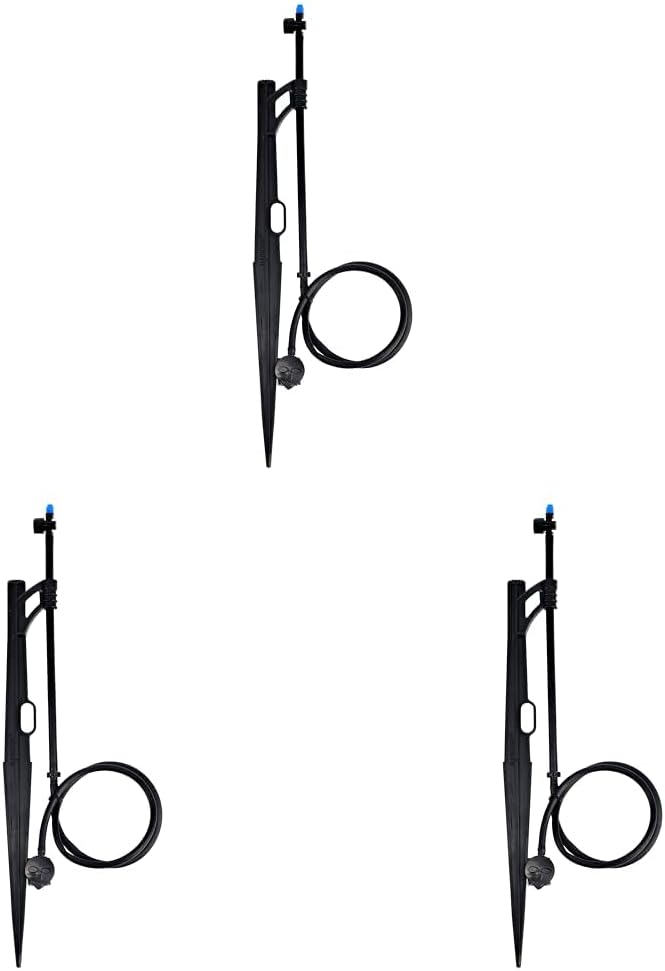 Raindrip 172CPUB, Adjustable Flow Micro Sprinkler Assembly, Half-Circle Pattern, Fan Spray, 1/4" Clamp N Pierce Inlet, Riser and 13" Stake, for Drip Irrigation Gardening Systems, Black/Blue(Pack of 1) - Image 6