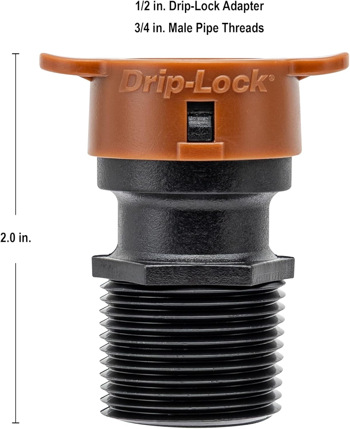 Orbit 67493 3/4" MPT x 1/2" Drip Irrigation Drip-Lock Adapter