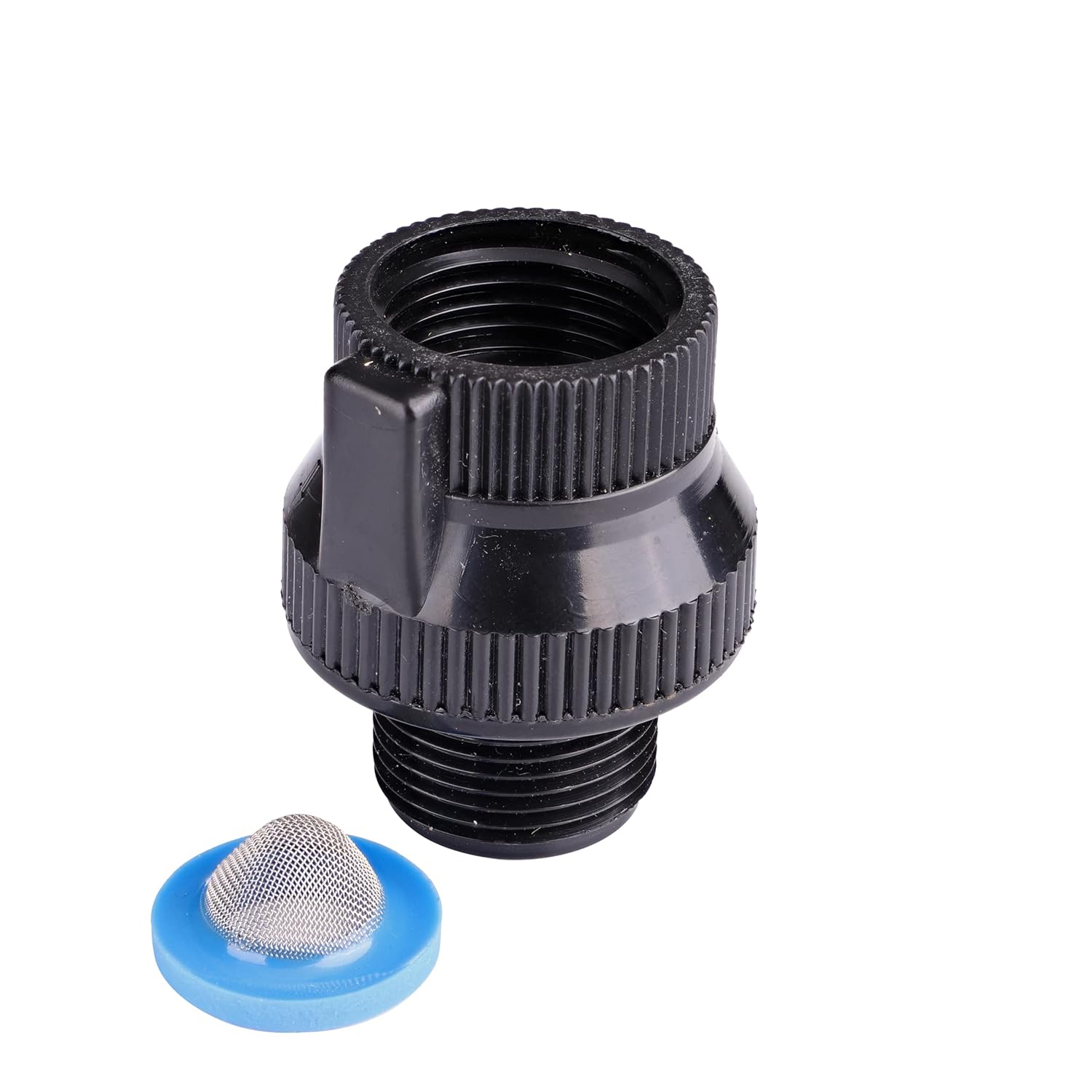 Raindrip R622CB, Anti-Siphon Backflow Preventer, 3/4-Inch FHT X 3/4-Inch MPT, Connects to Hose Bib and Drip Irrigation System, Bag Package, Plastic, Black