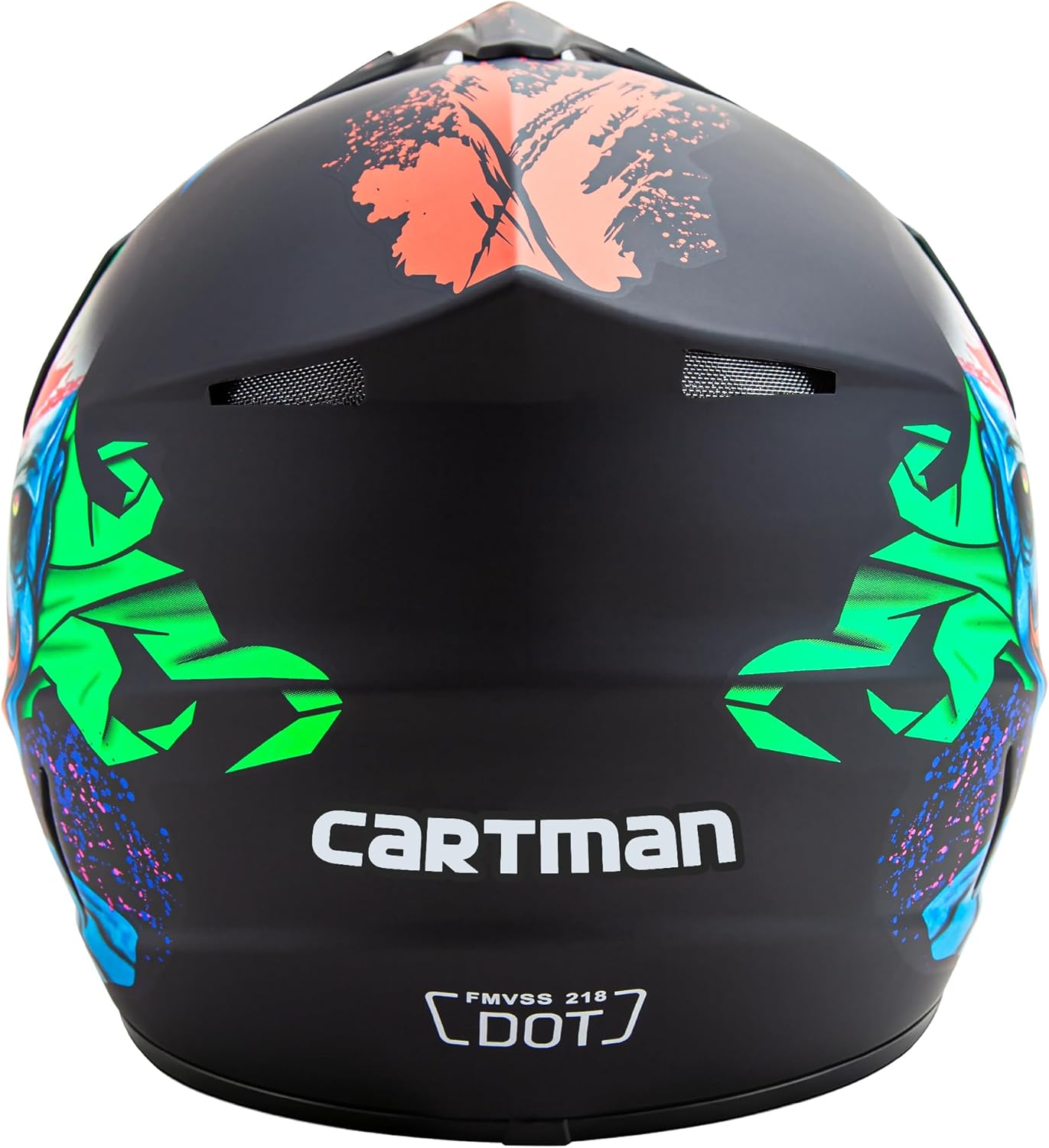 Alternative view of CARTMAN Adult Dirt Bike Helmets Motocross ATV Dirtbike Offroad Full Face Motorcycle Helmet, DOT Approved Matte Black with Joker Design