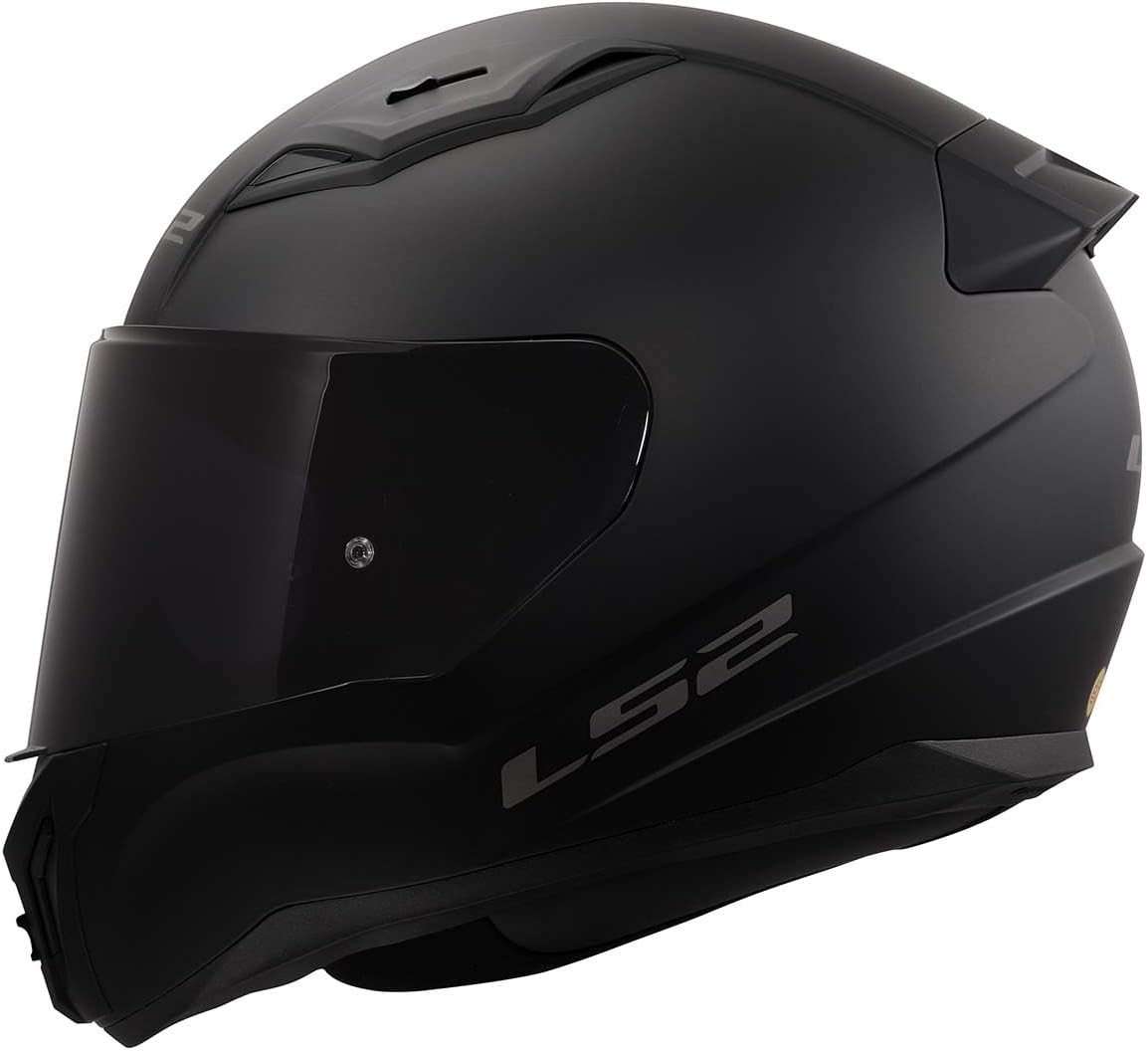 LS2 Helmets Centric Full Face Motorcycle Helmet (Matte Black w/Clear & Dark Smoke Shield - Medium)