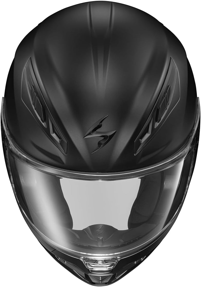 Alternative view of ScorpionEXO R430 Full Face Street Motorcycle Helmet with Bluetooth Ready Speaker Pocketss DOT/SNELL Approved Solid (Matte Black - Medium)