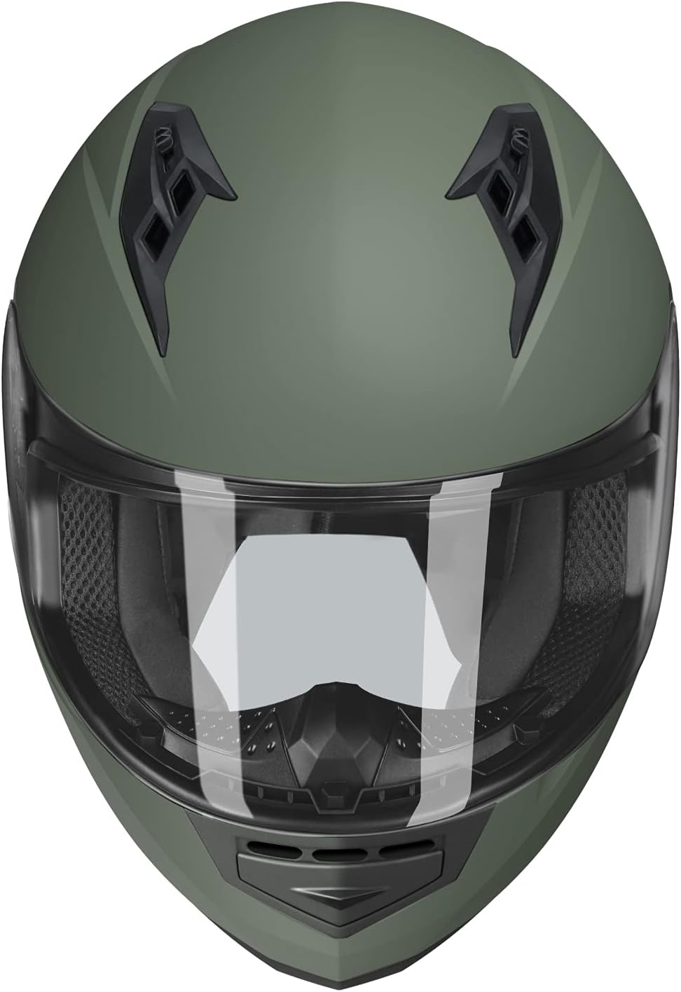 GLX GX11 Compact Motorcycle Helmet - Camo, Medium - Full Face w/ Tinted Visor, DOT Approved