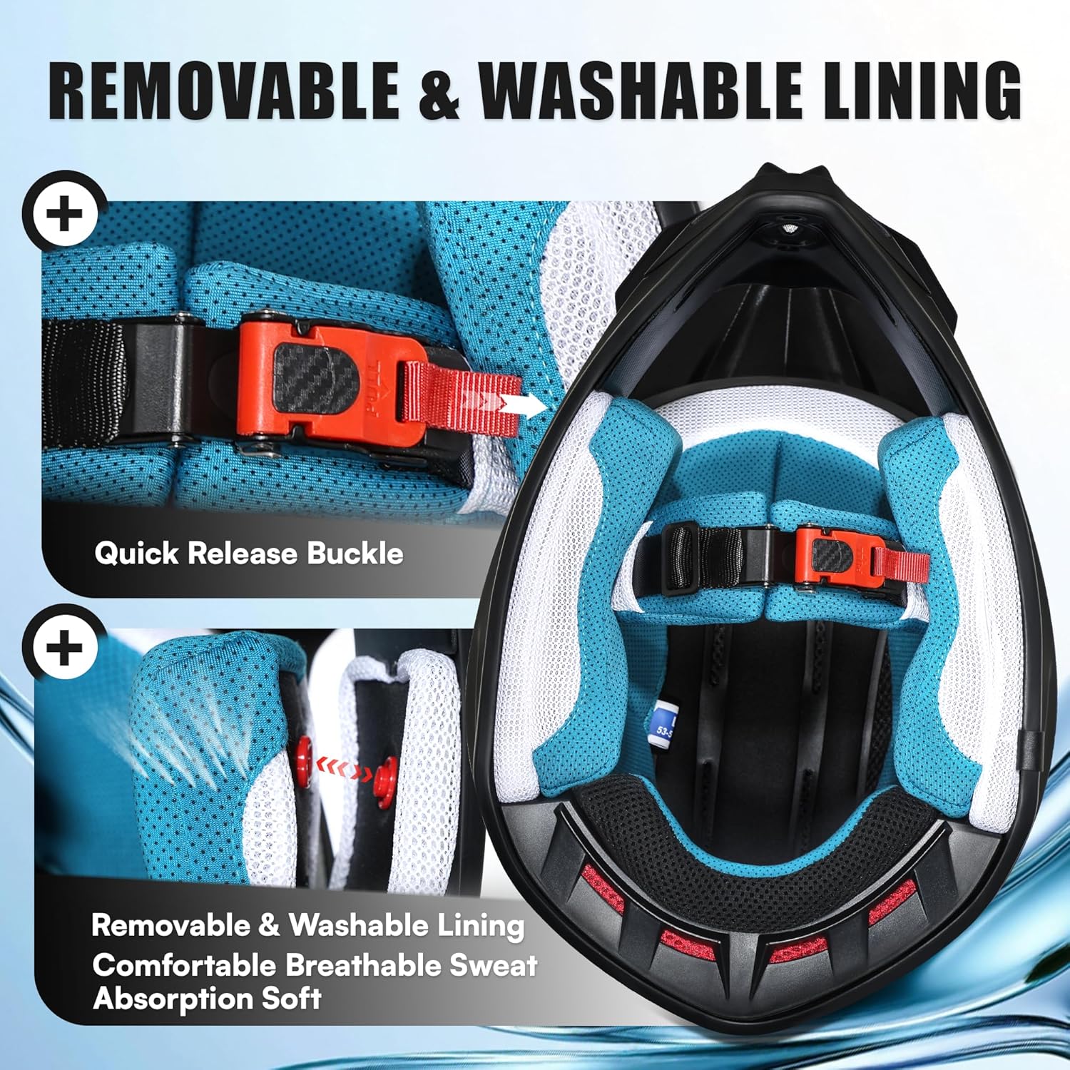 Alternative view of TRIANGLE Adult Dirt Bike Helmet Full Face Motorcycle Helmets with Adjustable Goggles & Gloves - DOT/FMVSS-218 Certified Motocross Helmet for Off-Road ATV BMX UTV