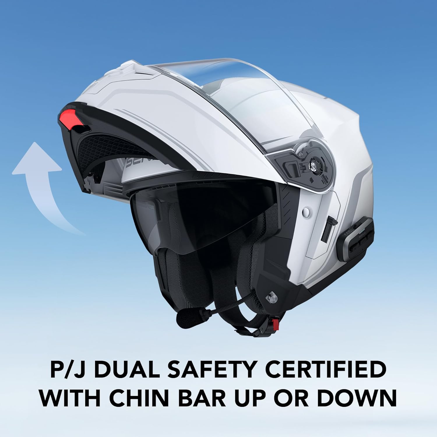 Sena OUTRUSH 2 Modular Smart Motorcycle Helmet with Bluetooth Connectivity and Mesh Intercom Communication