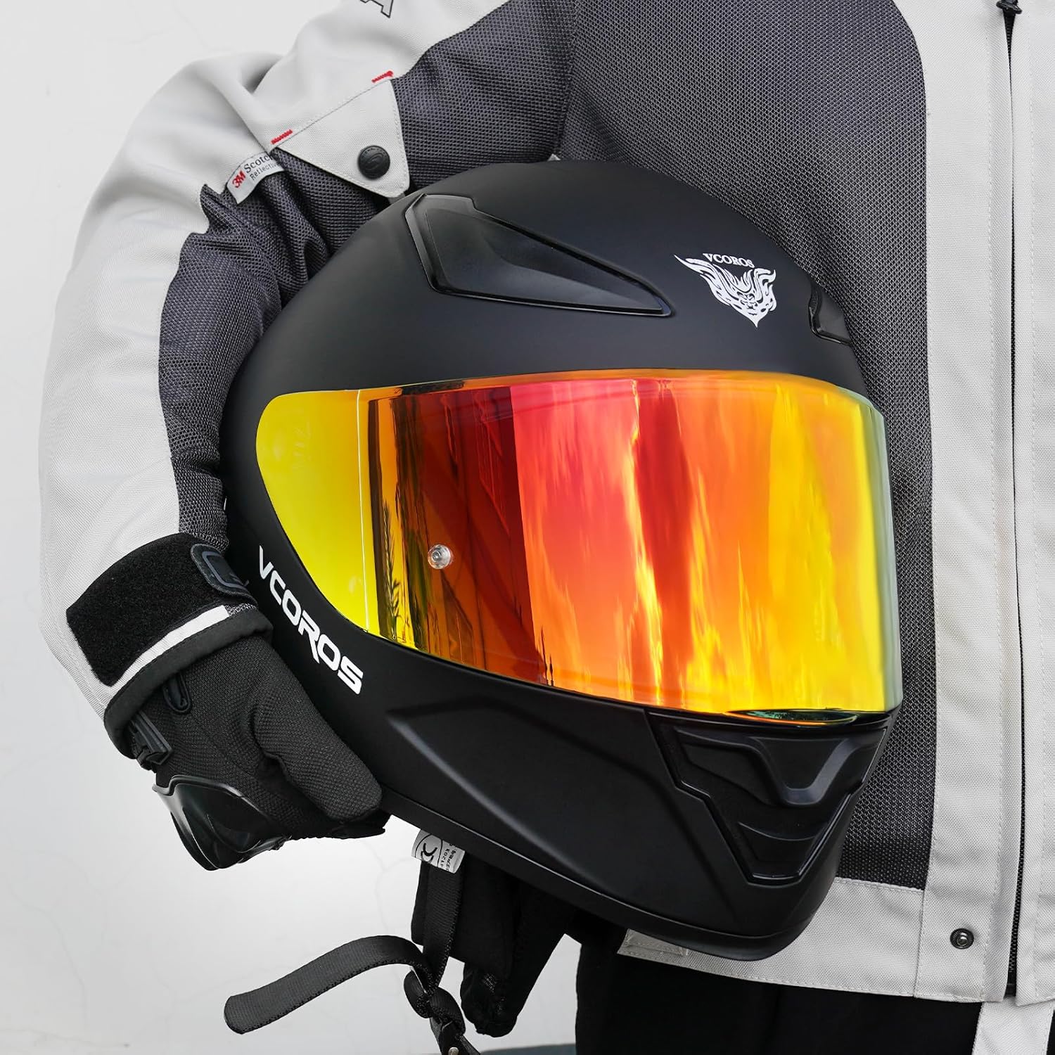 Alternative view of VCOROS Motorcycle Full Face Helmet for Unisex-Adults DOT Approved WS-609 Motorbike Street Bike Racing Helmets