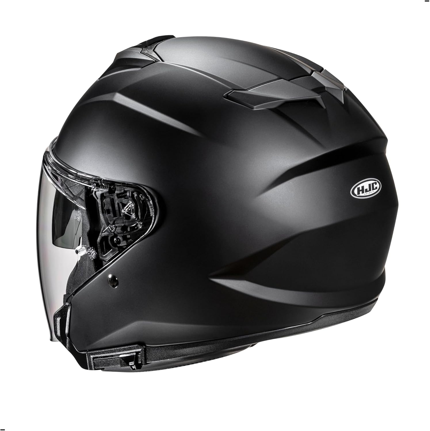 HJC i31 Solid Open Face Motorcycle Helmet, DOT Approved (Semi Flat Black, Large)