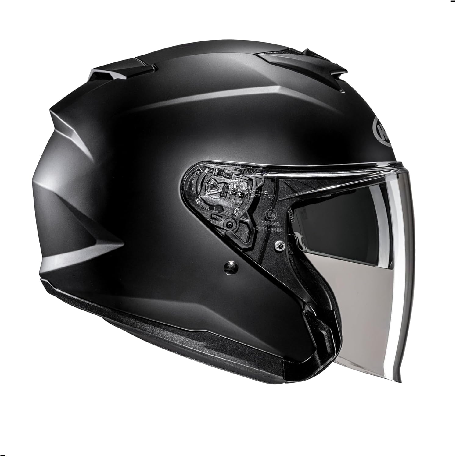 Alternative view of HJC i31 Solid Open Face Motorcycle Helmet, DOT Approved (Semi Flat Black, Large)