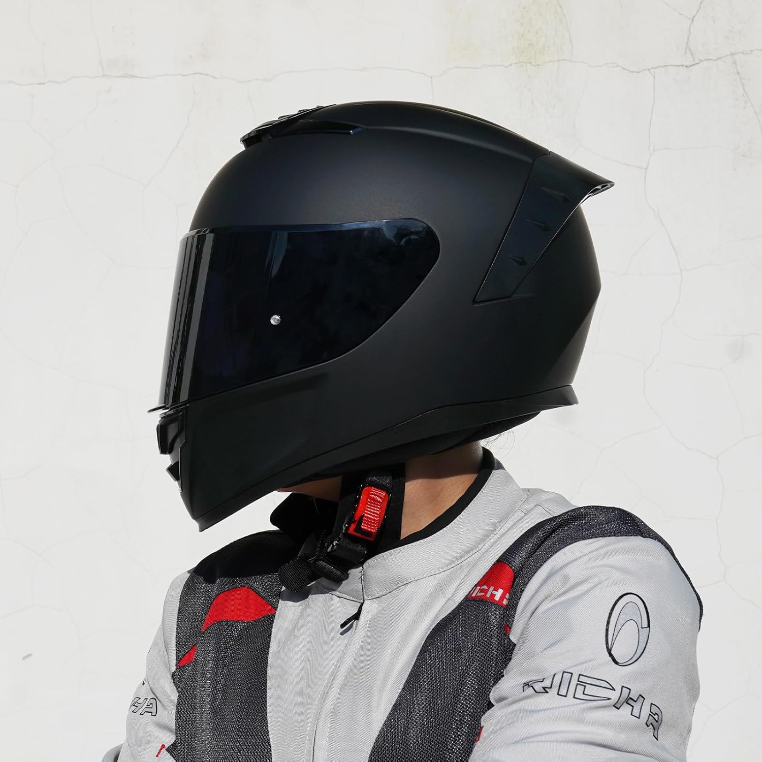 Full Face Motorcycle Helmet,Helmets for Adults Motorcycle, MG611 Motorbike Racing Street Bike Helmets with Black Visor for Men Women,DOT Approved (Matte Black, XL)