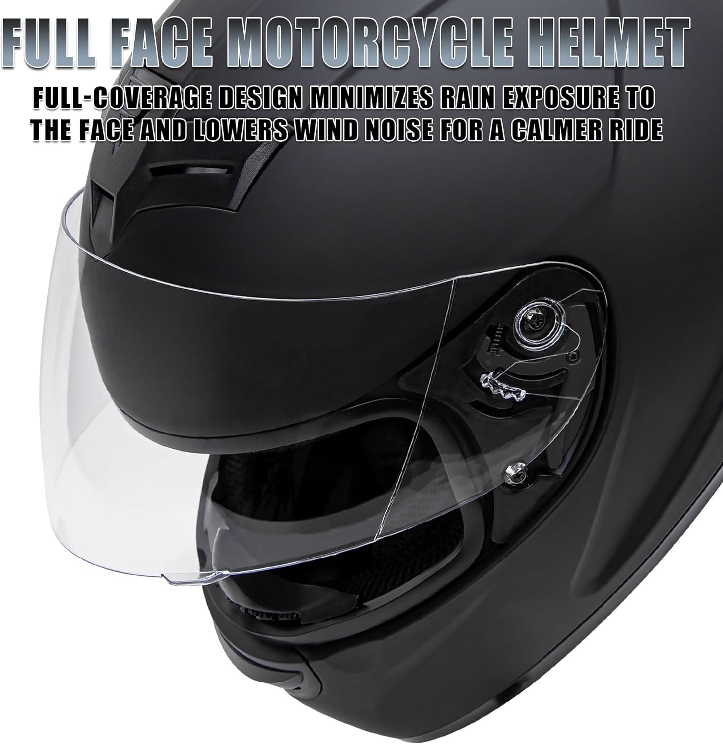 Alternative view of Cartman Full Face Motorbike Helmet - DOT Certified for Racing & Street Bikes, Adult Visor Helmet with Aerodynamic Design