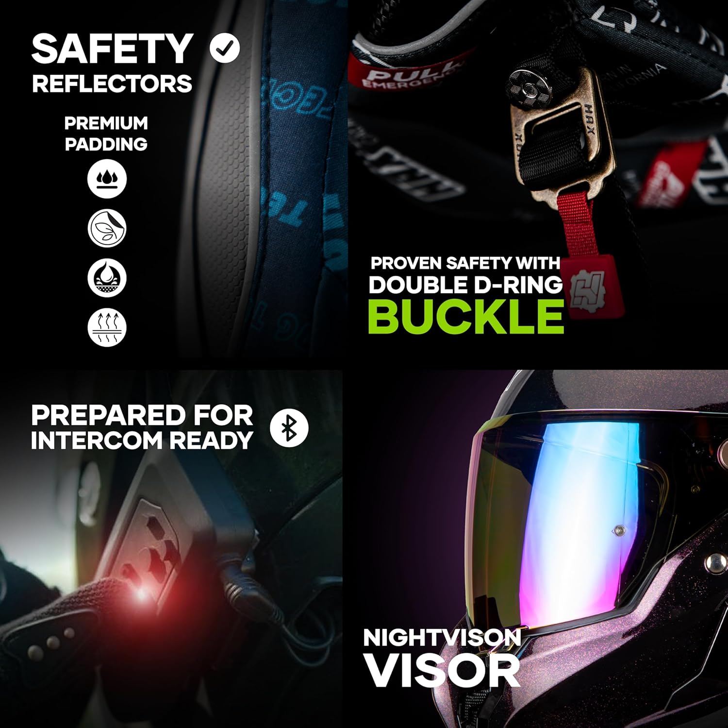 Alternative view of HAX Full Face Snowmobile Motorcycle Helmet for Adult Men and Women - DOT & ECE 22.06 Certified Motocross Helmet