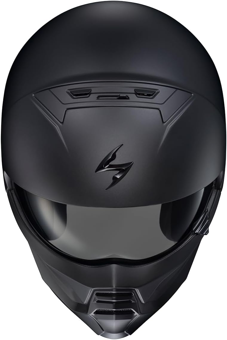 Alternative view of ScorpionEXO Covert 2 Open Face 3/4 Full Mode Motorcycle Helmet Bluetooth Ready Speaker Pockets Interchangeable Mouth Cover DOT Approved Solid (Matte Black - Large)