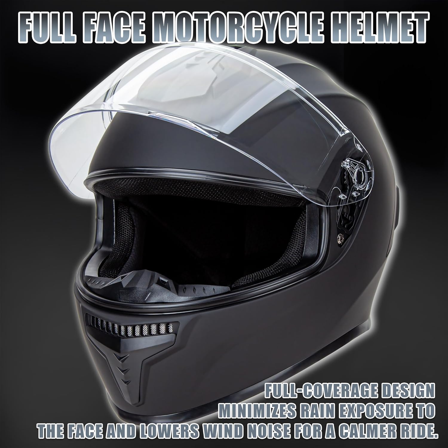 Alternative view of Cartman DOT Approved Motorcycle Helmet - Full Face Helmet