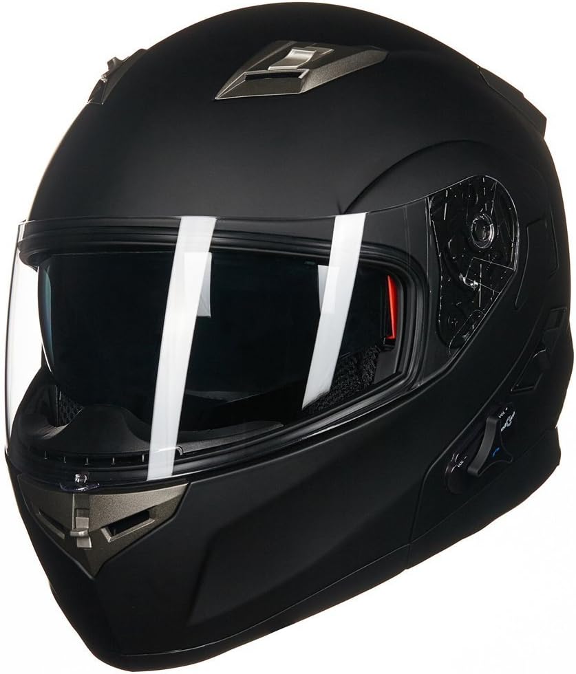 Alternative view of ILM Bluetooth Integrated Modular Flip up Full Face Motorcycle Helmet Sun Shield Mp3 Intercom Model 953/953 PRO