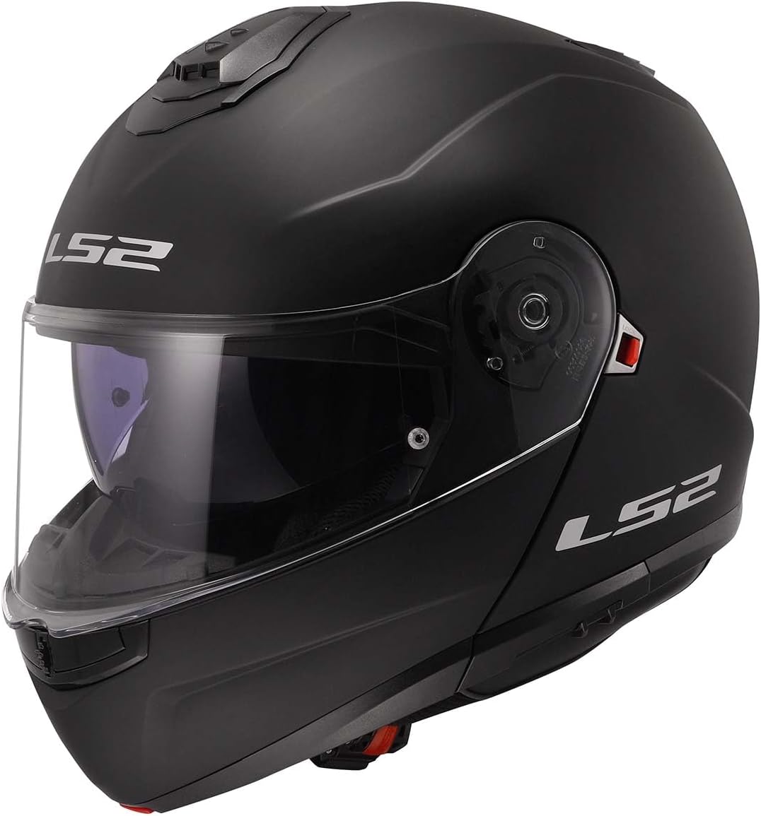 Alternative view of LS2 Helmets Strobe II Modular Motorcycle Helmet W/SunShield (Gloss White - Large)