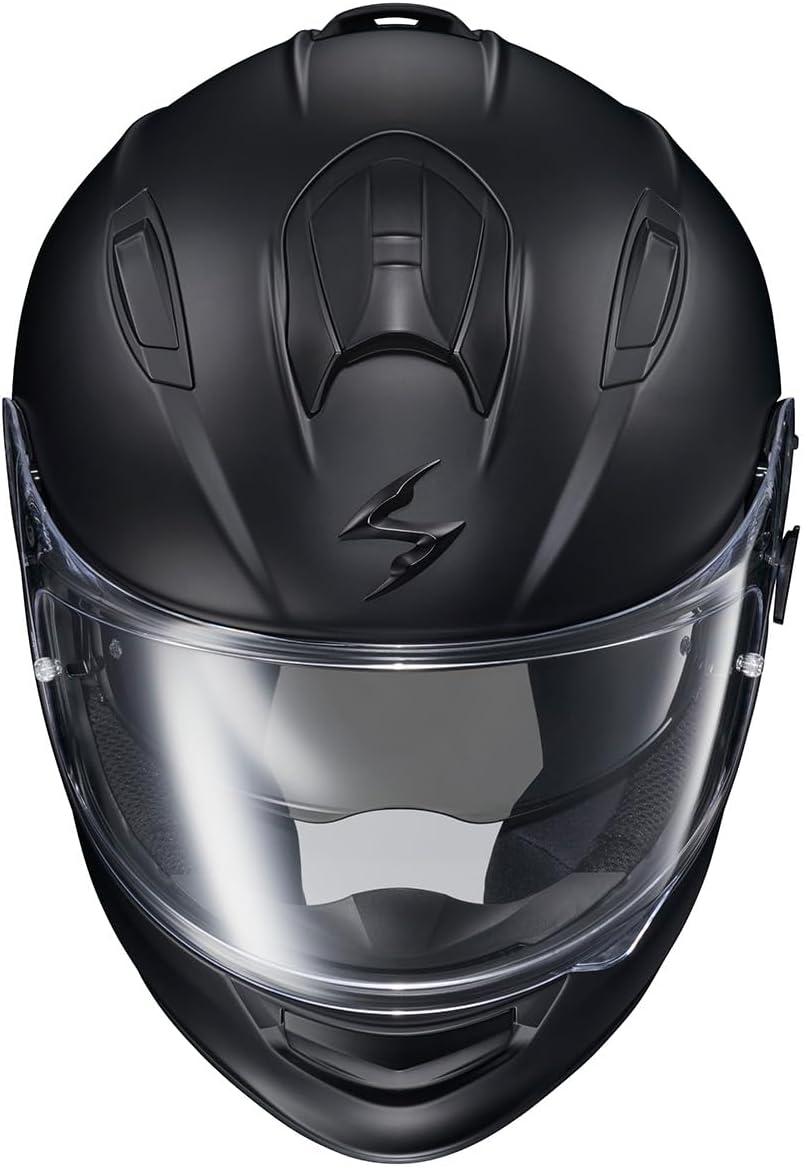 Alternative view of ScorpionEXO Ryzer Full Face Motorcycle Helmet with Pinlock Ready Shield with Integrated Speaker Pockets DOT ECE Approved Solid (Matte Black - Medium)