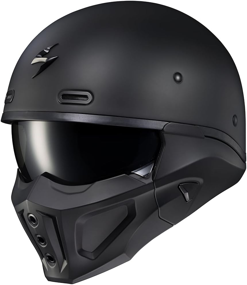 Alternative view of ScorpionEXO Covert X Open Face Half Shell 3/4 Mode Motorcycle Helmet Comm Ready Speaker Pockets DOT