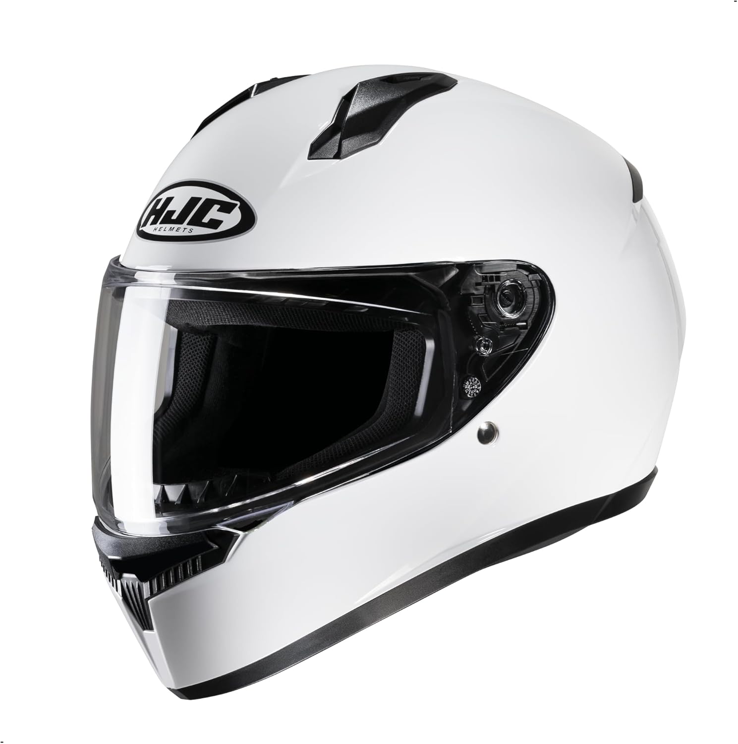 HJC C10 Solid Full Face Motorcycle Helmet (Black, Medium)