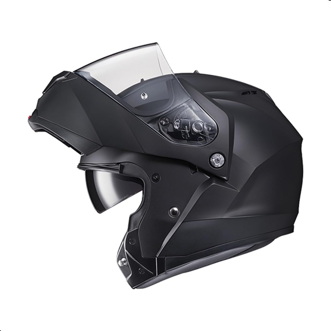 Alternative view of HJC C91 Solid Modular Motorcycle Helmet with HJ-17 Pinlock Shield, DOT Approved (Semi Flat Black, Large)