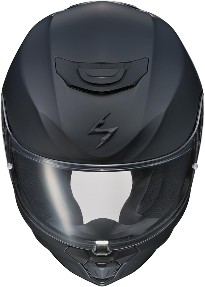 ScorpionEXO R330 Full Face Motorcycle Helmet with Pinlock Ready Shield Bluetooth Ready Speaker Pockets DOT ECE Approved Solid (Matte Black - Large)