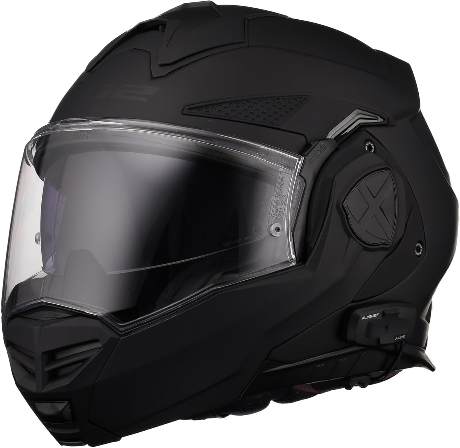 LS2 Helmets Advant X Modular Helmet with Integrated Cardo 4X Bluetooth