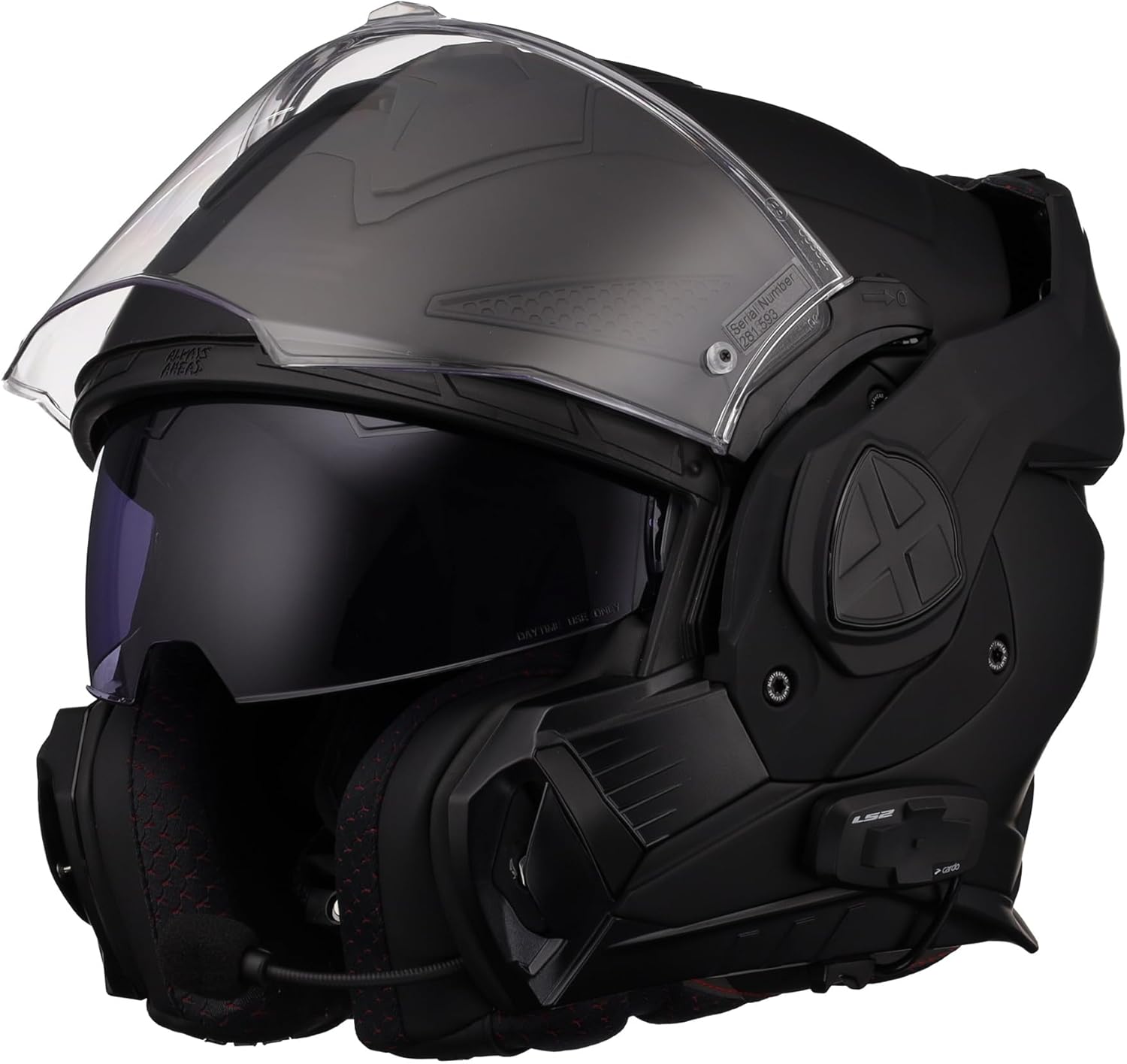 Alternative view of LS2 Helmets Advant X Modular Helmet with Integrated Cardo 4X Bluetooth