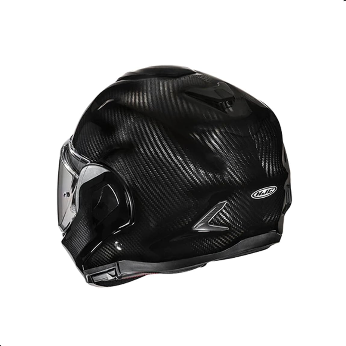 Alternative view of HJC F100 Carbon Solid Modular Motorcycle Helmet with HJ-45 Pinlock Visor, DOT Approved (Carbon, Medium)
