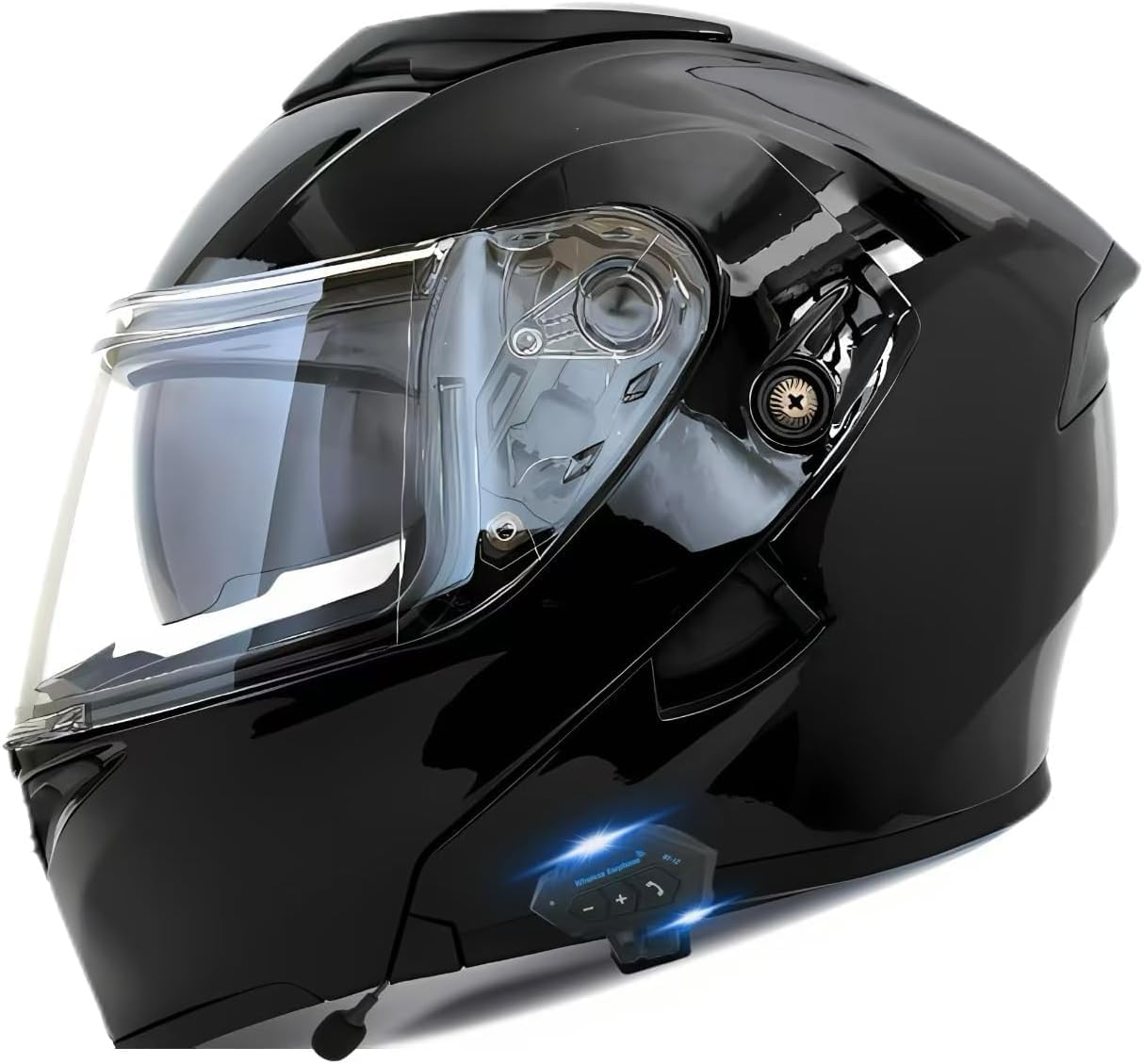 Alternative view of Bluetooth Motorcycle Helmet,Modular Motorcycle Helmet with Bluetooth,DOT Approved Dual Visor Full Face Flip up Bluetooth Integrated Motorcycle Helmets for Adults Men Women