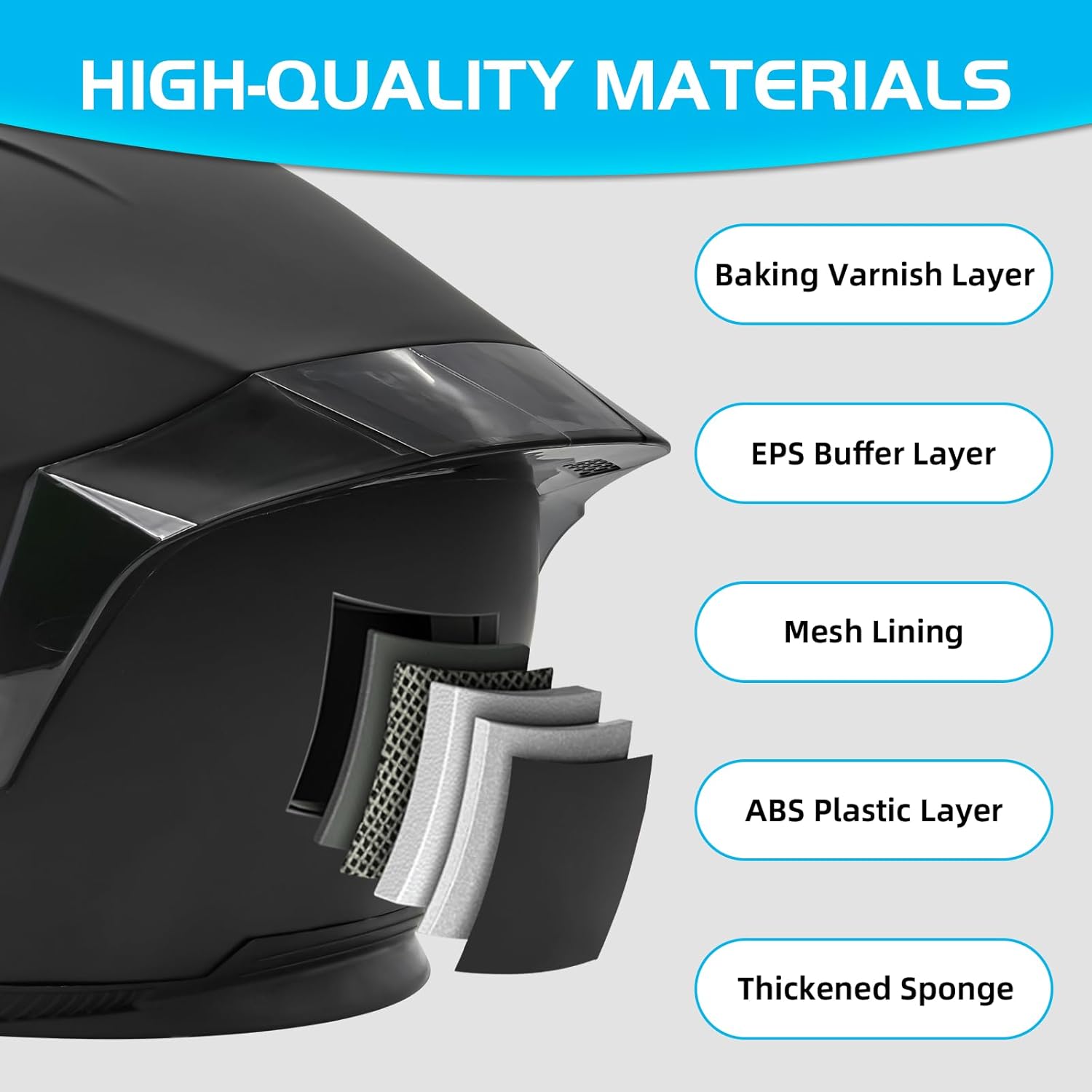Alternative view of Motorcycle Open Face Helmet Adult 3/4 Half Helmets for Motor-Bike Scooter Biker Men Women DOT Approved