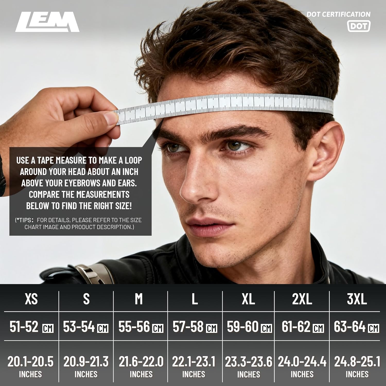 LEM Modular Motorcycle Helmets Fiberglass, Full Face Motorcycle Helmet Flip Up for Touring, DOT Certified, Release Sun Visor & Removable Comfort Liner, Lightweight Street Bike Helmet (White, XS)