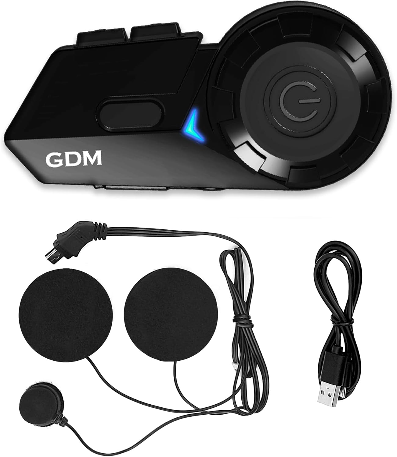 Alternative view of Bluetooth Motorcycle Helmet with Clear, Tinted, Iridium Shields