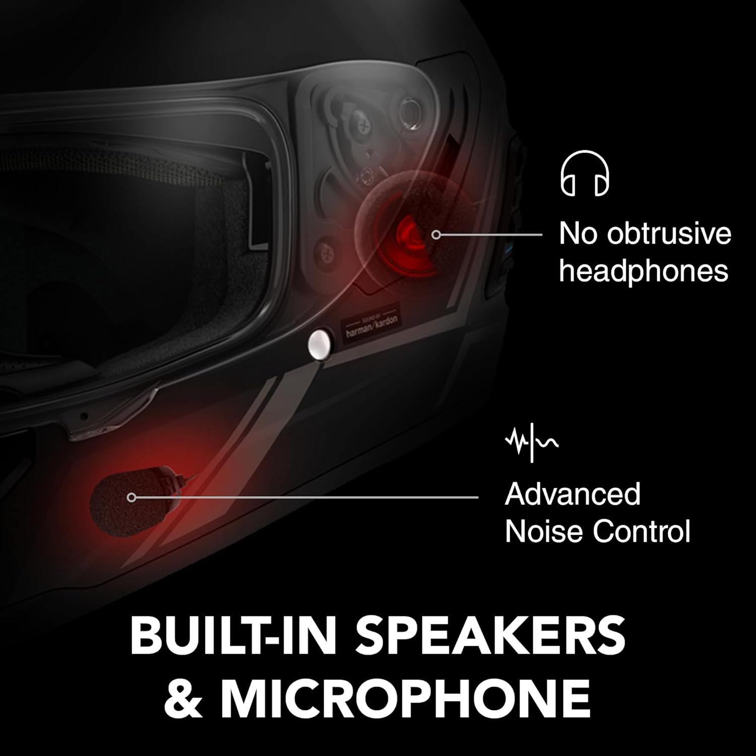 Sena Stryker Full Face Smart Helmet with Integrated Mesh and Bluetooth Communications, LED Taillight, and Sound by Harman Kardon, DOT (Matte Black, Medium)