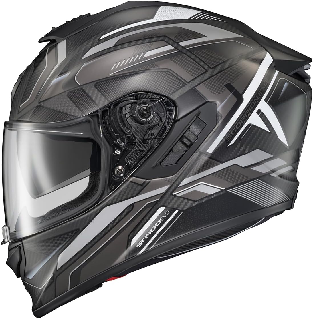 Alternative view of ScorpionEXO ST1400 EVO Carbon Fiber Full Face Sport Touring Street Motorcycle Helmet - Bluetooth Ready Speaker Pockets DOT ECE Hex (Matte Blue - X-Large)