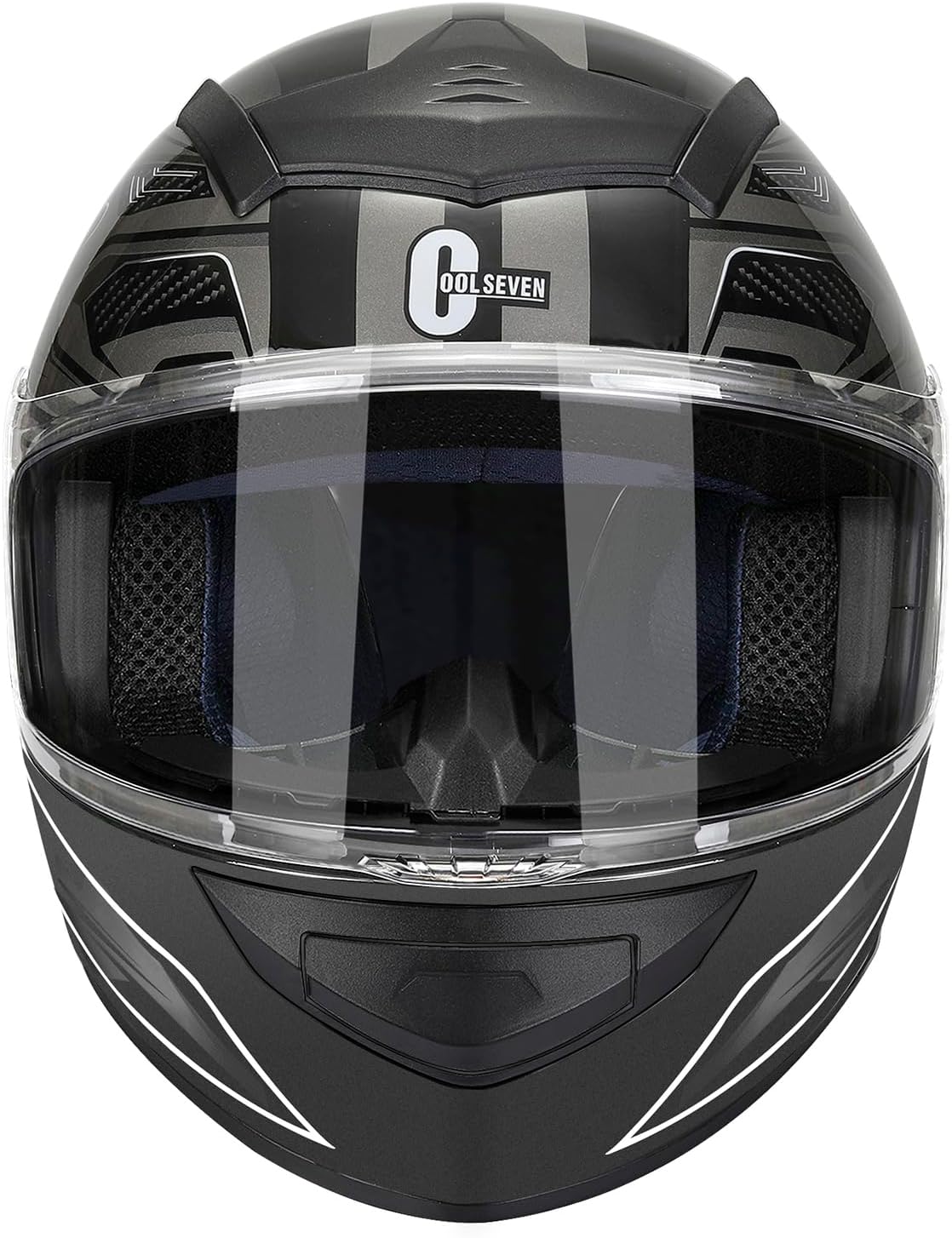 Full Face Motorcycle Helmet for Adults with DOT Approved, Lightweight Aerodynamic Street Bike Helmet for Men and Women, Three Layers Protection