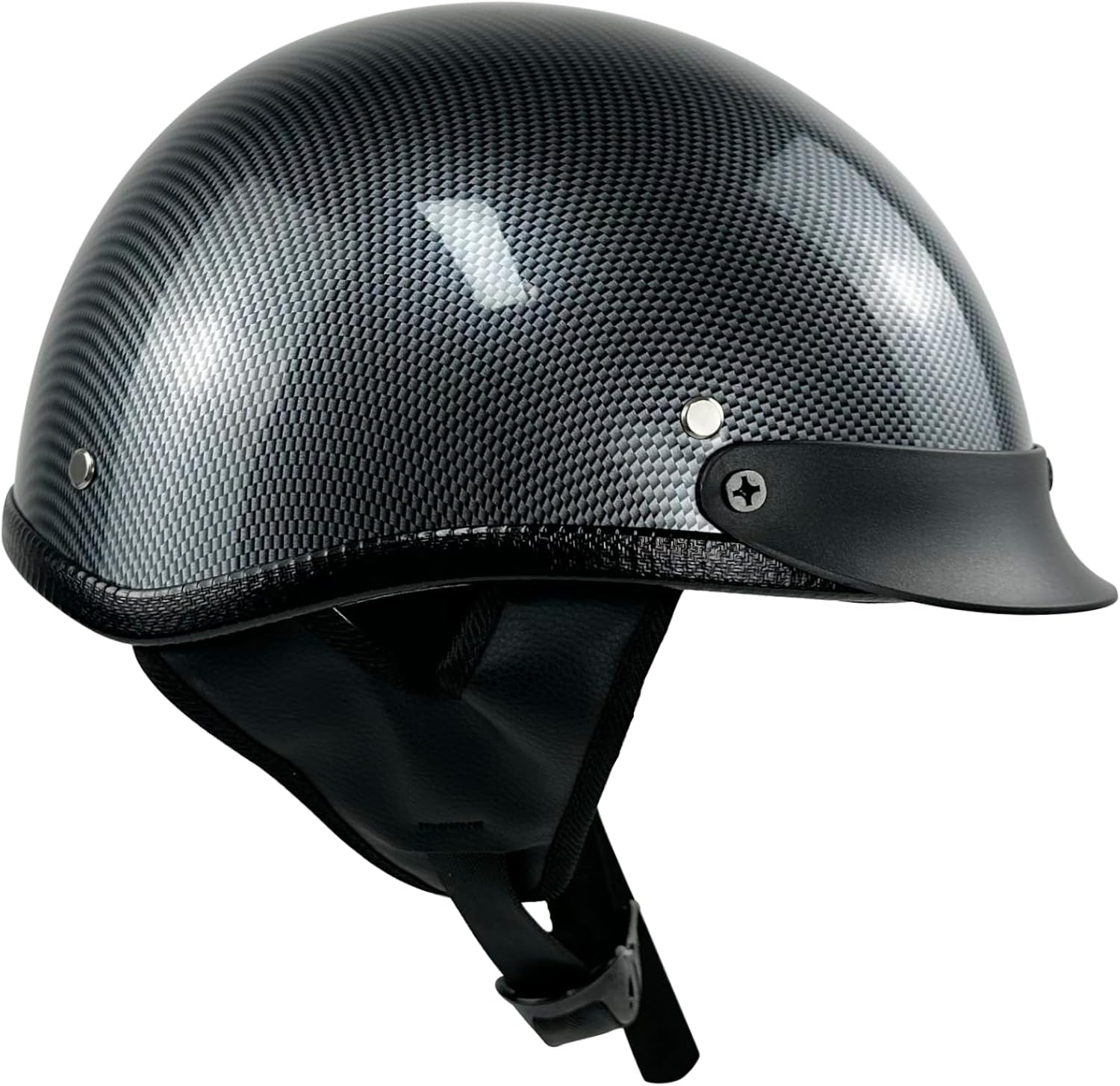 Alternative view of Adult Motorcycle Open Face Motorcycle Helmet with Sun Visor Quick Release Buckle for Cruiser Scooter Chopper Cycling Motocross Helmet DOT Approved