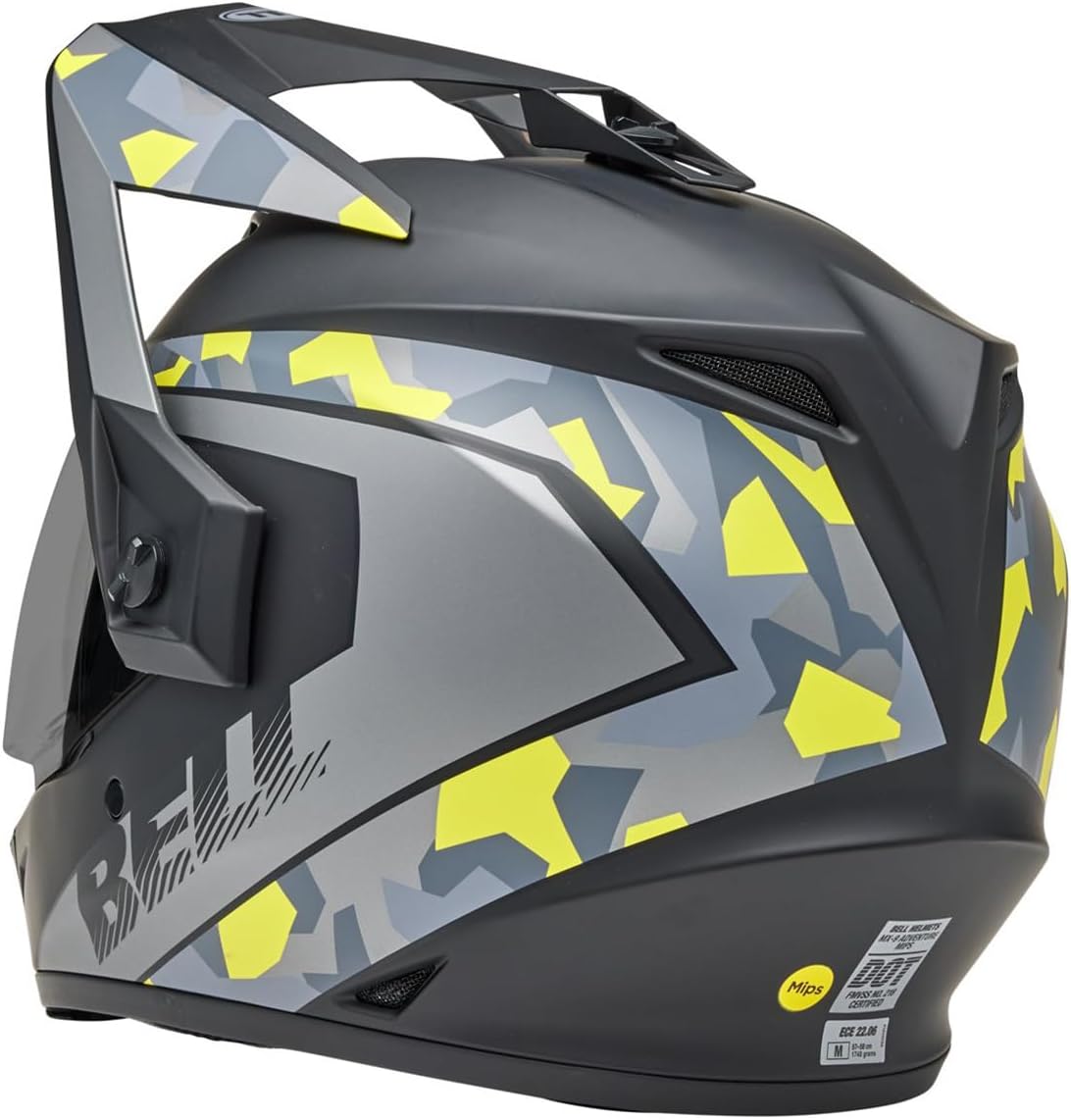 Alternative view of BELL MX-9 Adventure MIPS Helmet (Matte Mesa Black/Yellow Camo - X-Large)