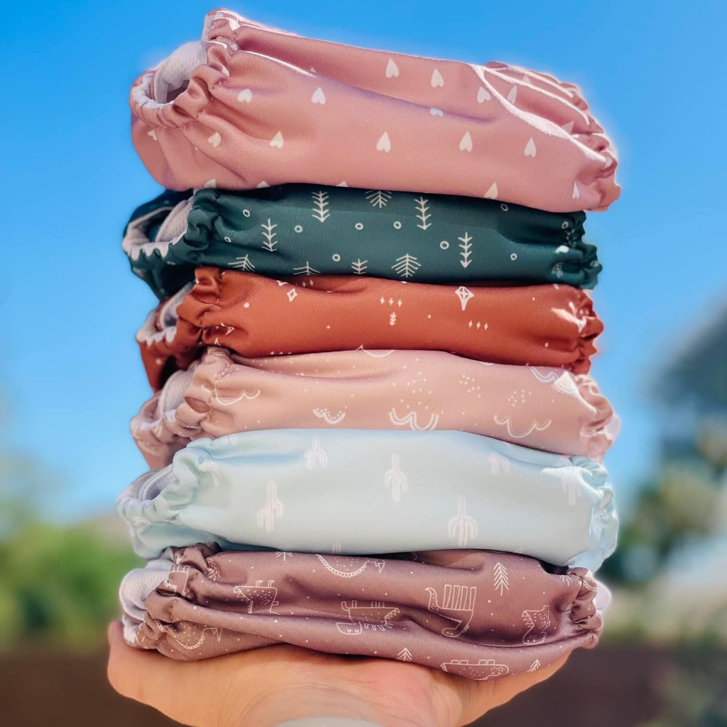 Alternative view of Mama Koala 3.0 Pocket Cloth Diapers for Babies with AWJ Lining, 6 Pack with 6 4-Layer Natural Cloth Diaper Inserts - Reusable and Washable Pocket Diapers(Simply Neutrals)