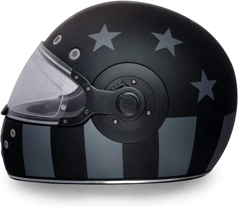 Daytona Retro Full Face Helmets - DOT Approved Vintage Motorcycle Helmets for Cruisers, Scooters & Mopeds - Men, Women & Youth