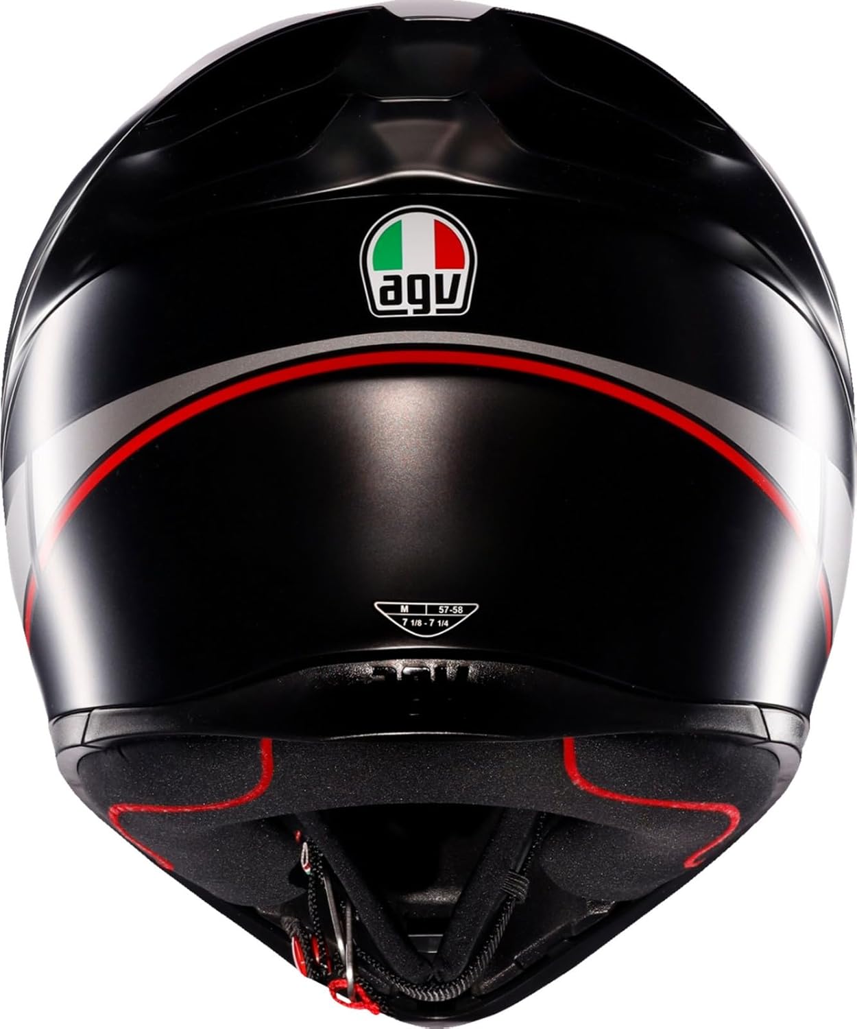 AGV K1 S Lap Motorcycle Helmet Matte Black/Gray/Red XXL