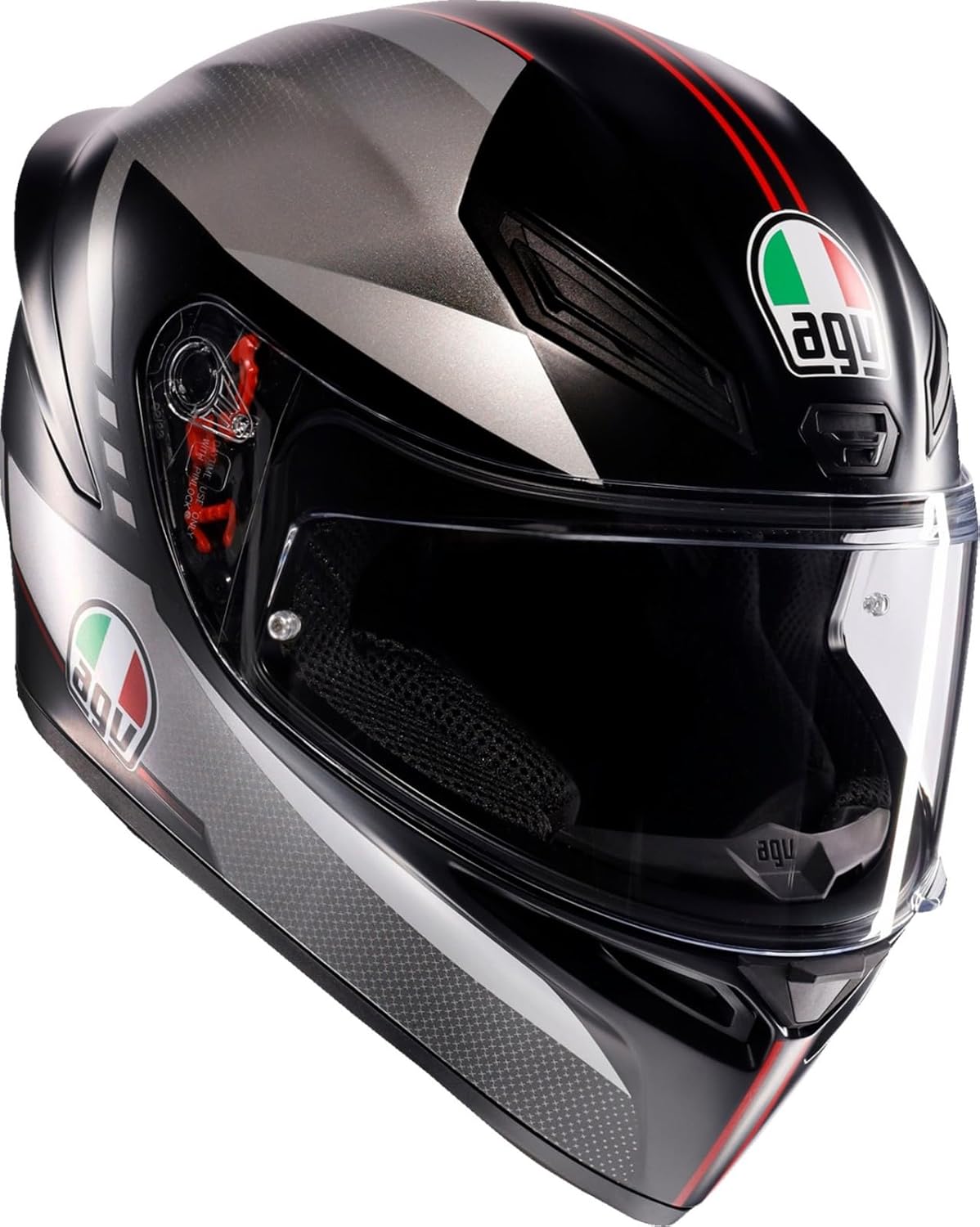 Alternative view of AGV K1 S Lap Motorcycle Helmet Matte Black/Gray/Red XXL