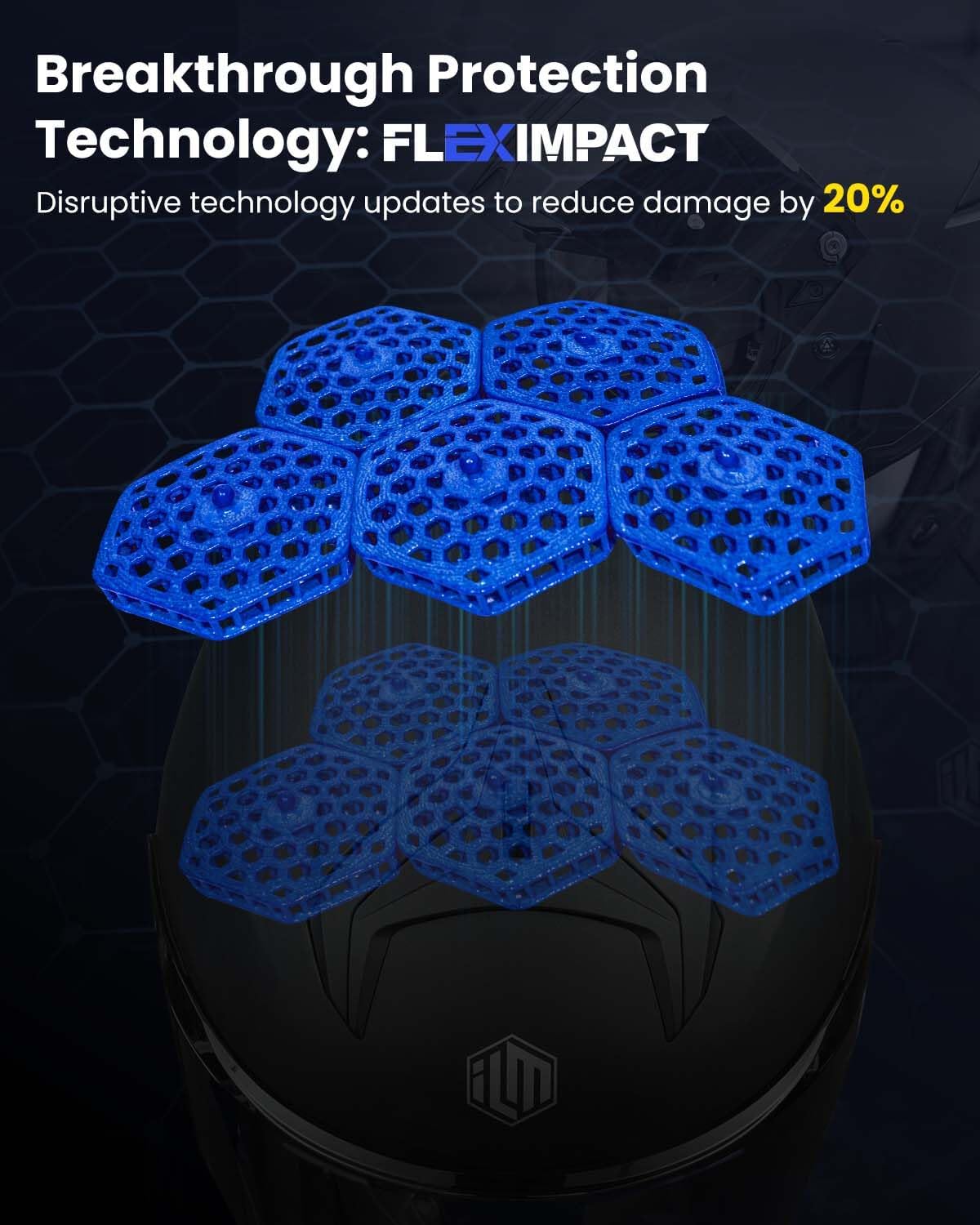 Alternative view of ILM Motorcycle Helmets for Adult Men Women Full Face DOT ECE Powersports Dual Visor Street Racing with Pinlock Cascos para Motos Model MF509 Pro